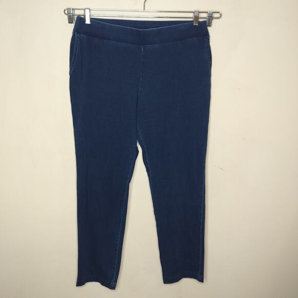 J Jill Pure Jill Indigo Slim Leg Pants Pockets Pull On - Picture 1 of 8